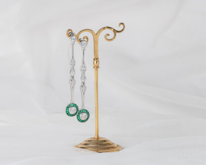 Pendientes Ojo de Perdiz Mini Largo Verde