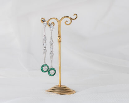 Pendientes Ojo de Perdiz Mini Largo Verde