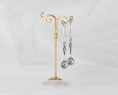 Pendientes Ojo de Perdiz Mini Largo Verde