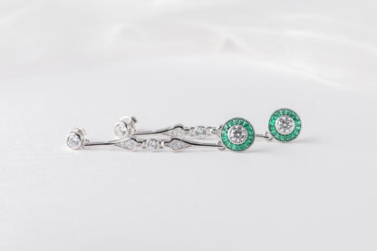 Pendientes Ojo de Perdiz Mini Largo Verde