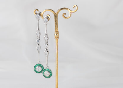 Pendientes Ojo de Perdiz Mini Largo Verde