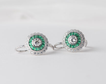 Pendientes Ojo de Perdiz Verde Pequeño