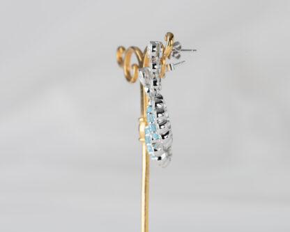 Pendientes Diana Topacio Azul Largo