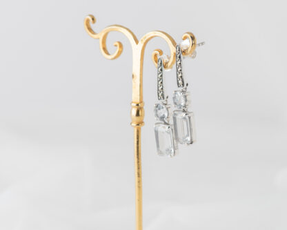 Pendientes Brittania Topacio Blanco