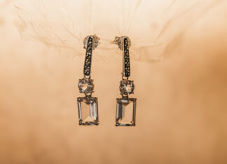 Pendientes Brittania Topacio Blanco