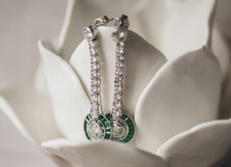 Pendientes Ojo de Perdiz Redondo Verde