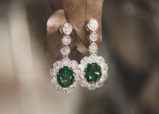 Pendientes Diana Verde Largo