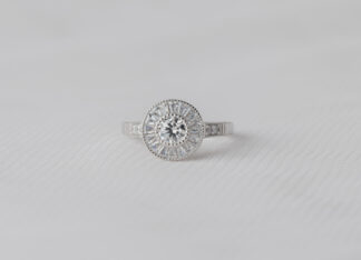 Anillo Ojo de Perdiz Blanco Mini