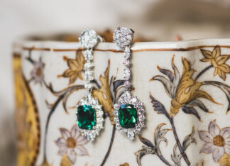 Pendientes Genova Esmeralda Corto