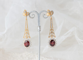 Pendientes Letiana Granate