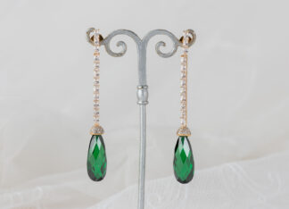 Pendientes Greta Verde Dorado